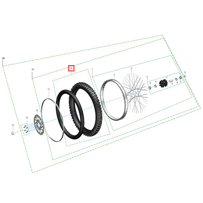 Camera d'aria pneumatico anteriore