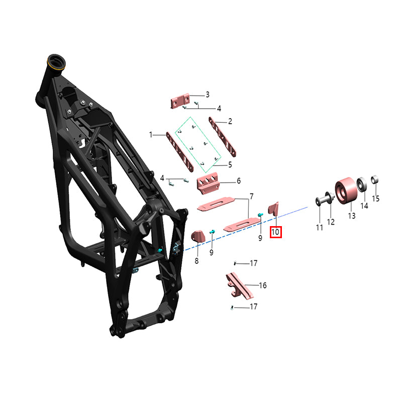 Limite destro batteria in gomma