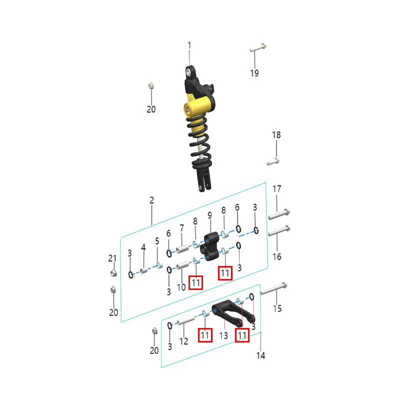 Cuscinetto di collegamento braccio oscillante HK1616