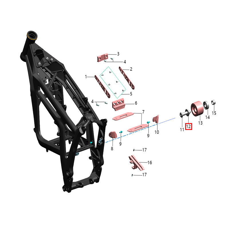 Boccola per asse guida ruota (φ19.5×2、φ12×6、φ8×8)