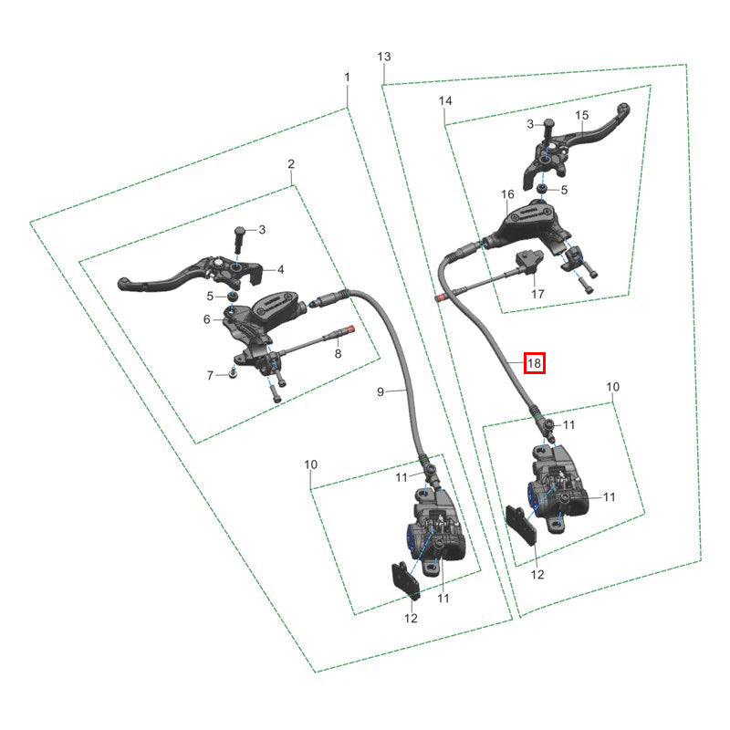 Tubo olio freno anteriore 1100mm