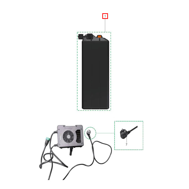 Pacco batteria agli ioni di litio (72 V/40 Ah)