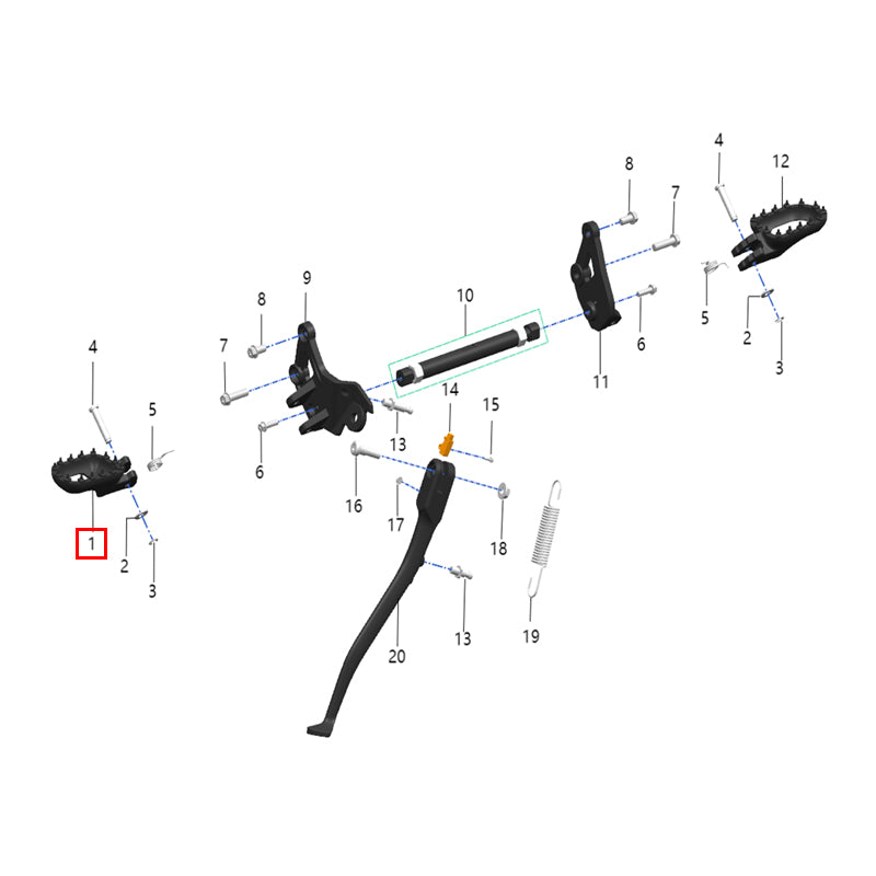 Pedana sinistra (Nero)