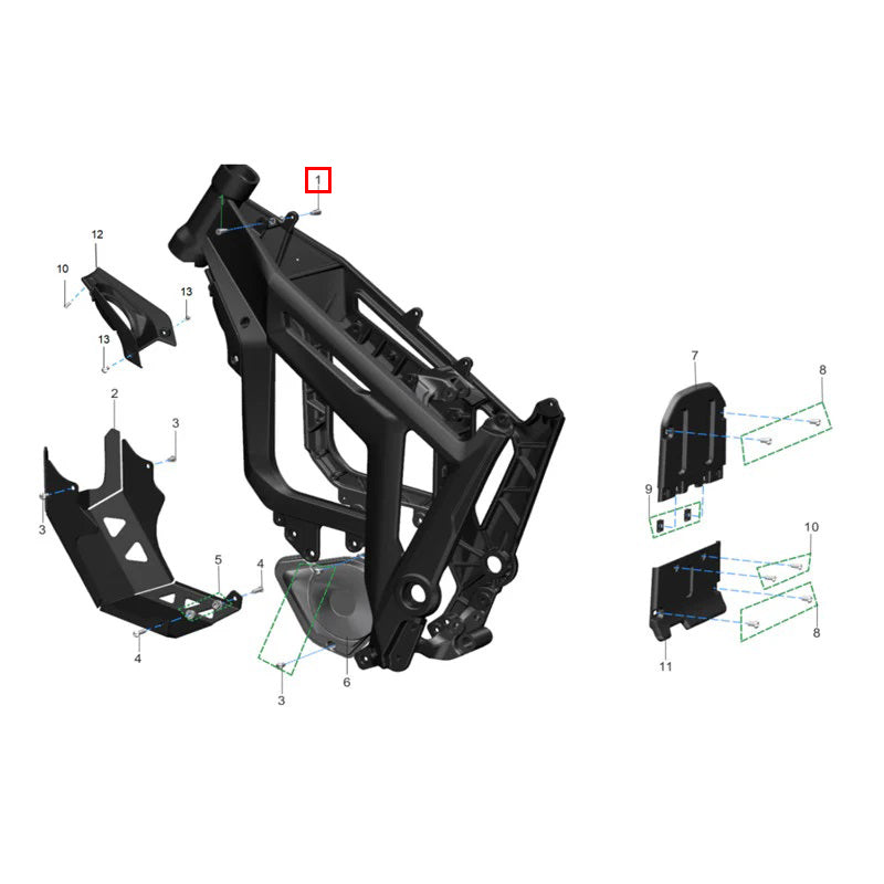 Perno del coperchio del pacco batteria M8*1/φ9*19