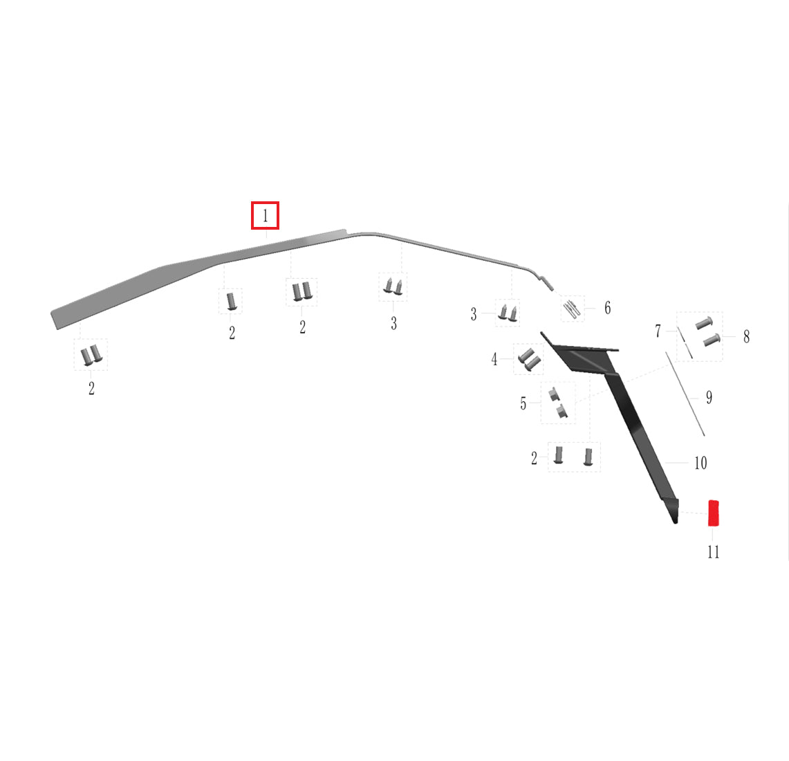 Parafango ruota posteriore L1e