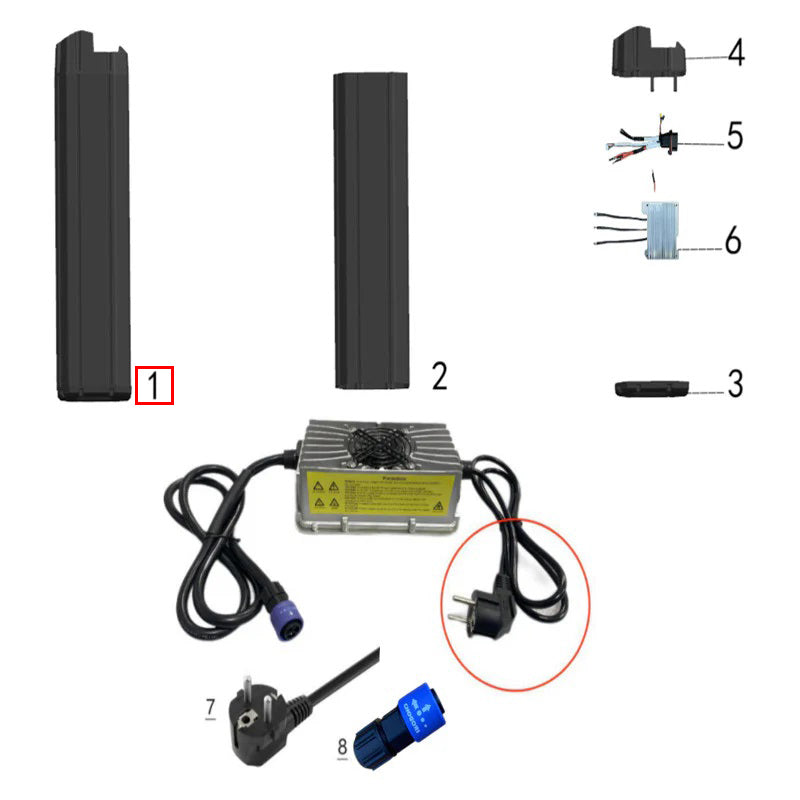 Pacco batteria agli ioni di litio (60 V/40 Ah)
