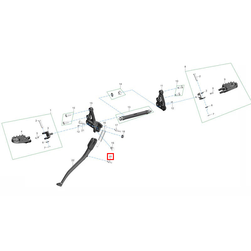 Perno a molla cavalletto B