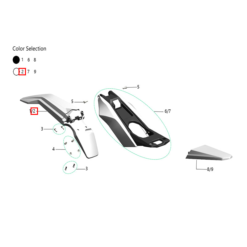 Parafango anteriore (Bianco)