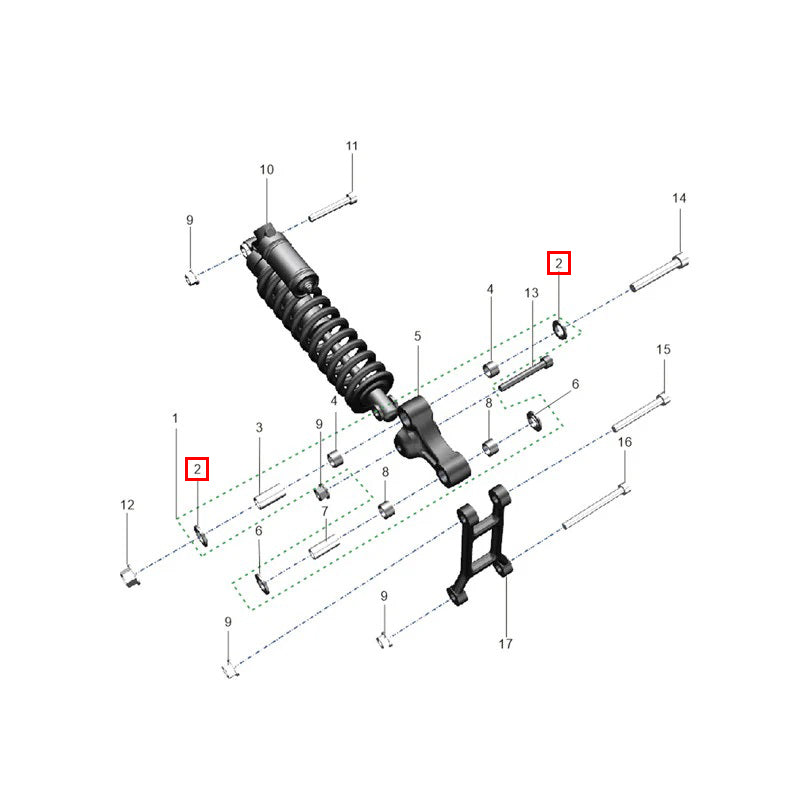 Boccola nylon braccio oscillante (Ø14-Ø23)