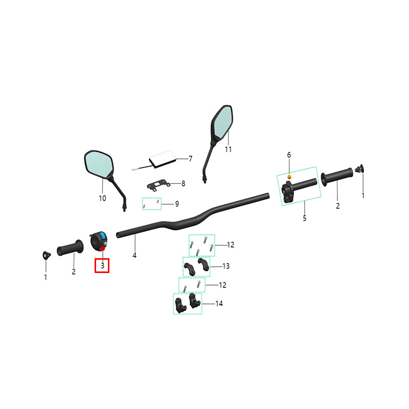 Interruttore combinato sinistro (5 in 1)