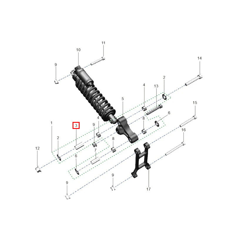 Rivestimento braccio oscillante (Ø14-Ø10-29)
