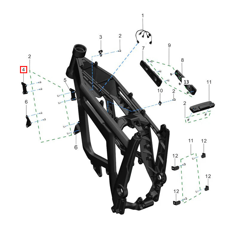 Supporto superiore sinistro del controller