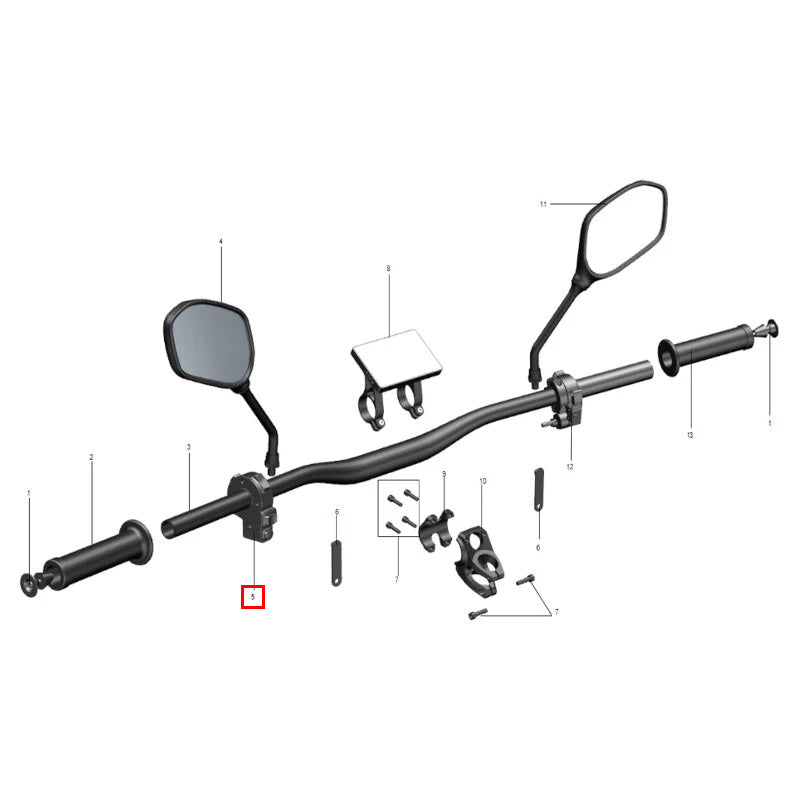 Gruppo interruttore combinato sinistro 4 in 1