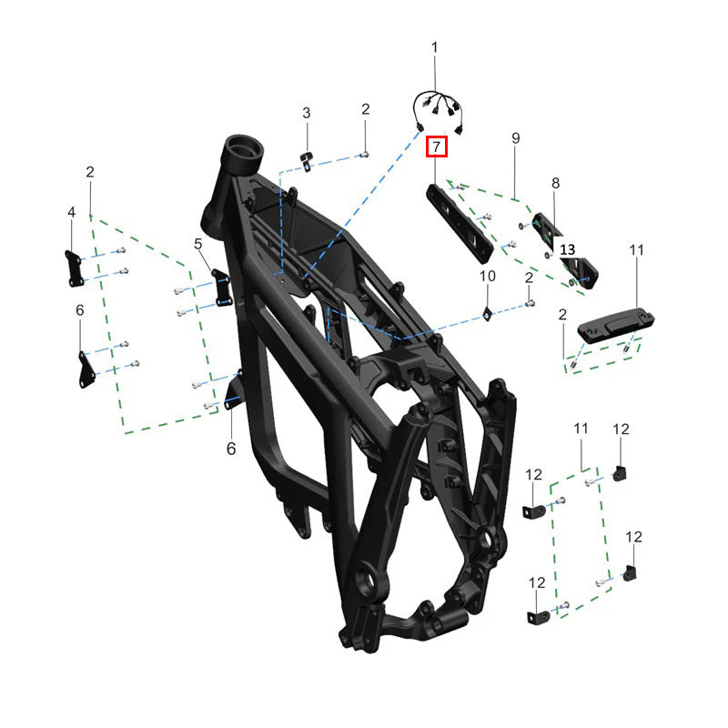 Cuscino in gomma per supporto batteria sinistro