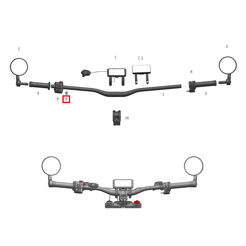 Gommino per interruttore combinato sinistro