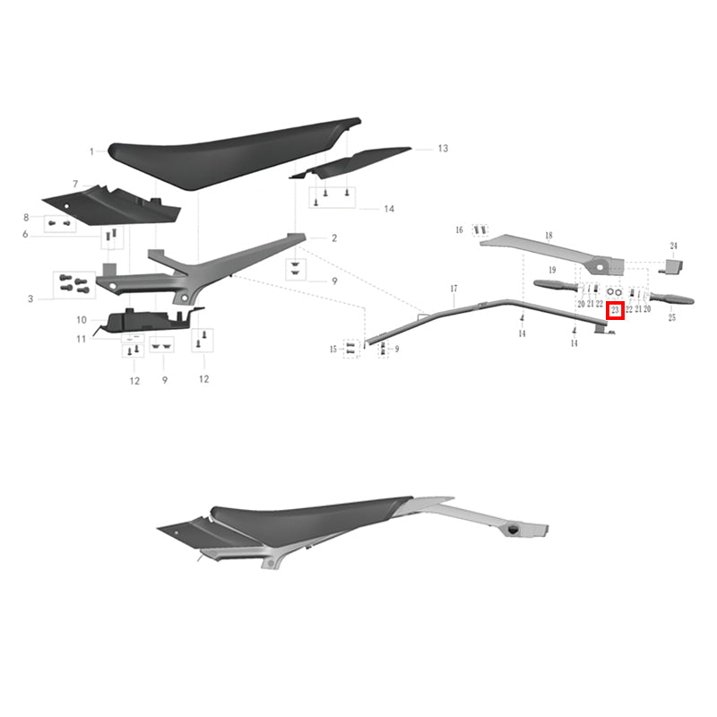 Dado di bloccaggio fanale posteriore (M6)