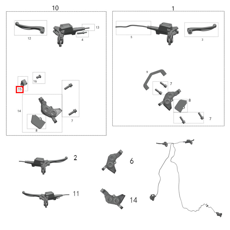 Fermaglio tubo dei freni
