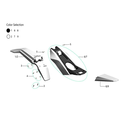 Parti in plastica colorate