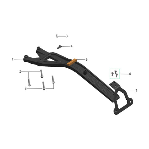 Staffa parafango posteriore