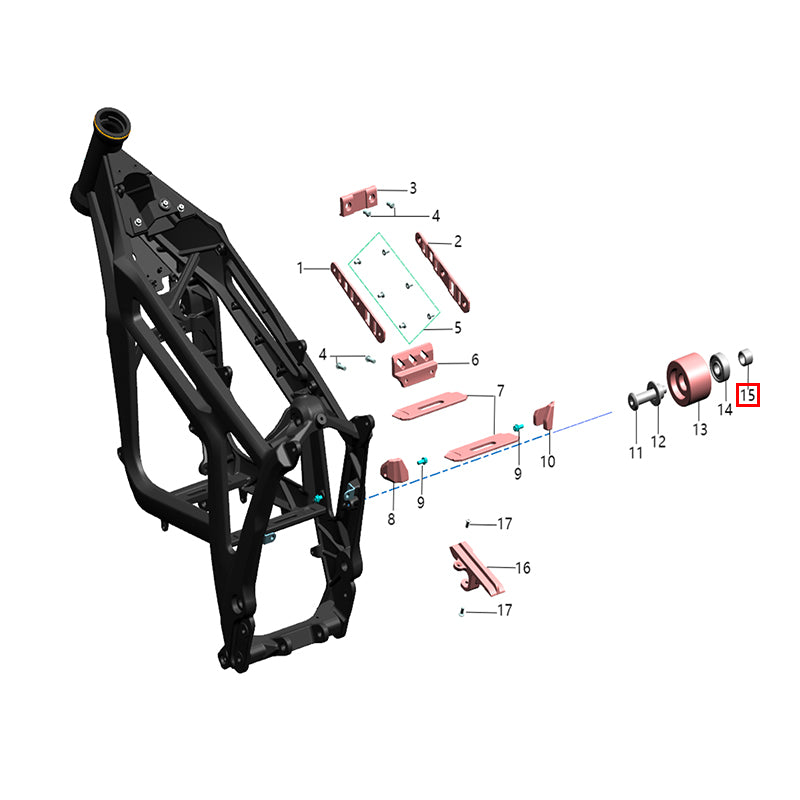 Boccola guida catena (φ8×φ12×8)