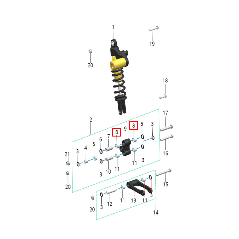 Cuscinetto superiore braccio oscillante HK1816