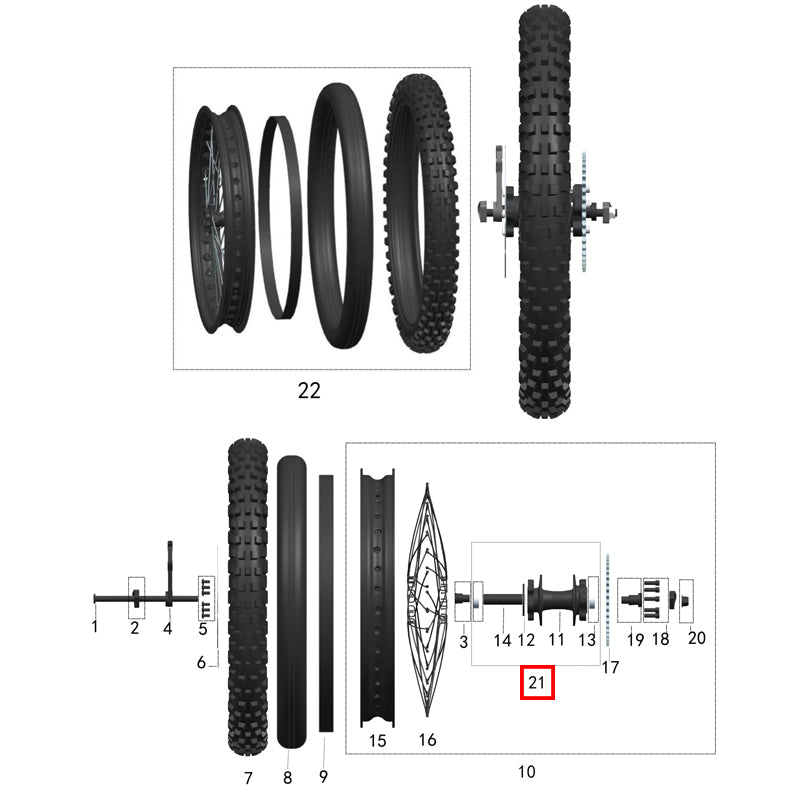 MF1478 Mozzo Posteriore Pinasco Piaggio Ciao Si Bravo con Variatore - 26482090 e MF1478 Mozzo Posteriore Pinasco Piaggio Ciao Si Bravo con Variatore - 26482090 e